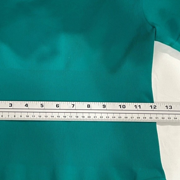 OQQ Green Bodysuit Size Large Square Neck Short Sleeve‎ Top Casual Bodysuit - Picture 6 of 6